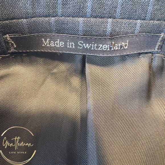 ERMENEGILDO ZEGNA Mens Blazer Sport Coat Two Button Jacket Gray Wool US 44R - Picture 9 of 11